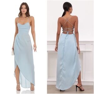 Lucy in the Sky Light Blue Maxi Dress
